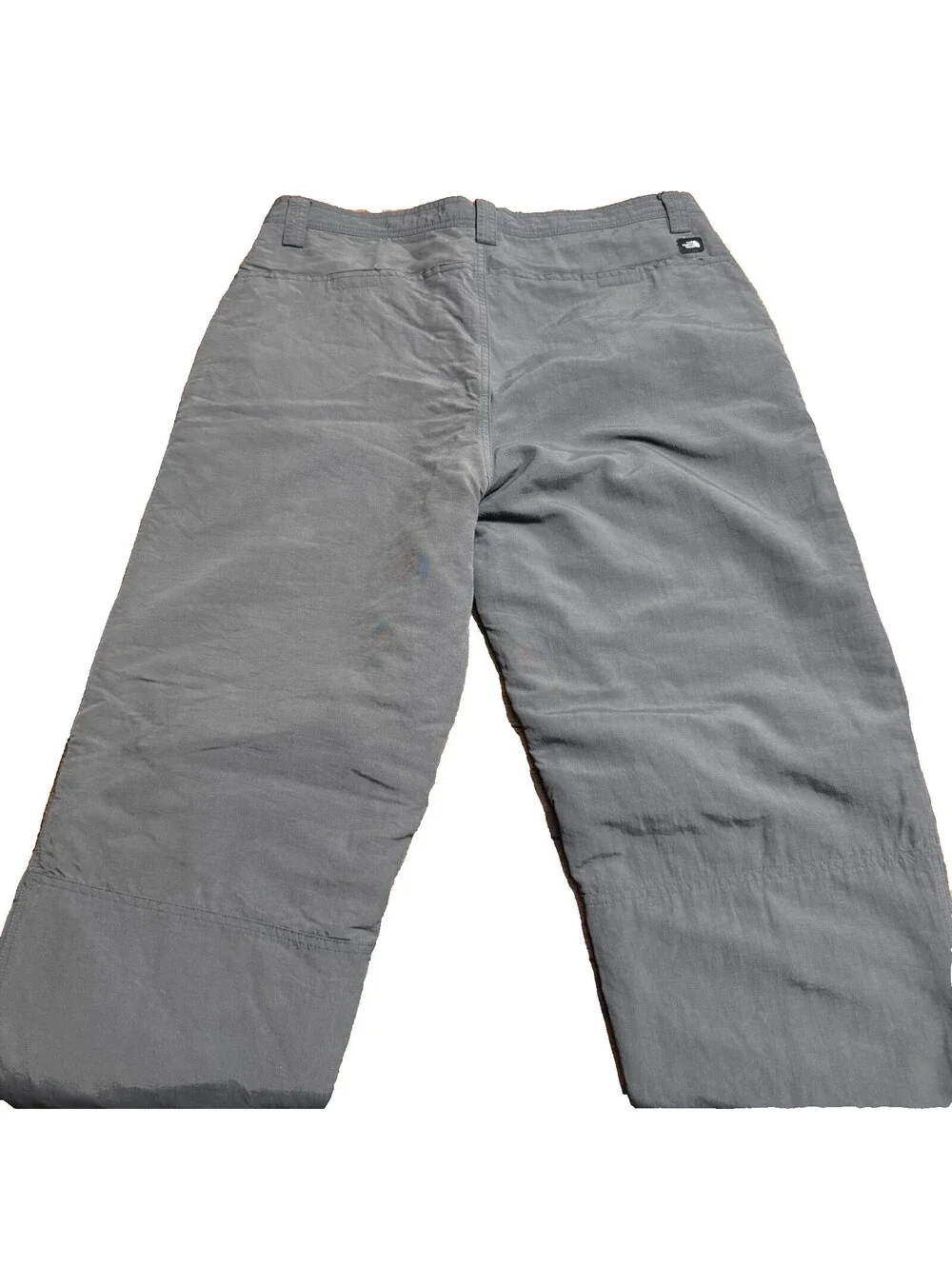 The North Face Mens Hiking Pants Gray Nylon Ripstop Straight Leg Size 36 Lined
